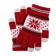 thumbnail image 4 of Skpblutn Glove Snowflake Printing , Creative And Able Mobile Phone With Screen , Thick And Adult Men'S And Women'S Knitted Warm Gloves Red One Size, 4 of 5