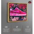 thumbnail image 2 of Floral Fabric Sneaker II Canvas Urban Art Prints by Notoriart, Gold Frame, 30" x 30", 2 of 7