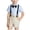 Light Blue, variant on Boys Formal 4 Piece Sets Summer Dressy Gentleman Outfit Cute Soft Short Sleeve Bowtie Shirt and Suspender Shorts Suit for Party Wedding, 0-12Y