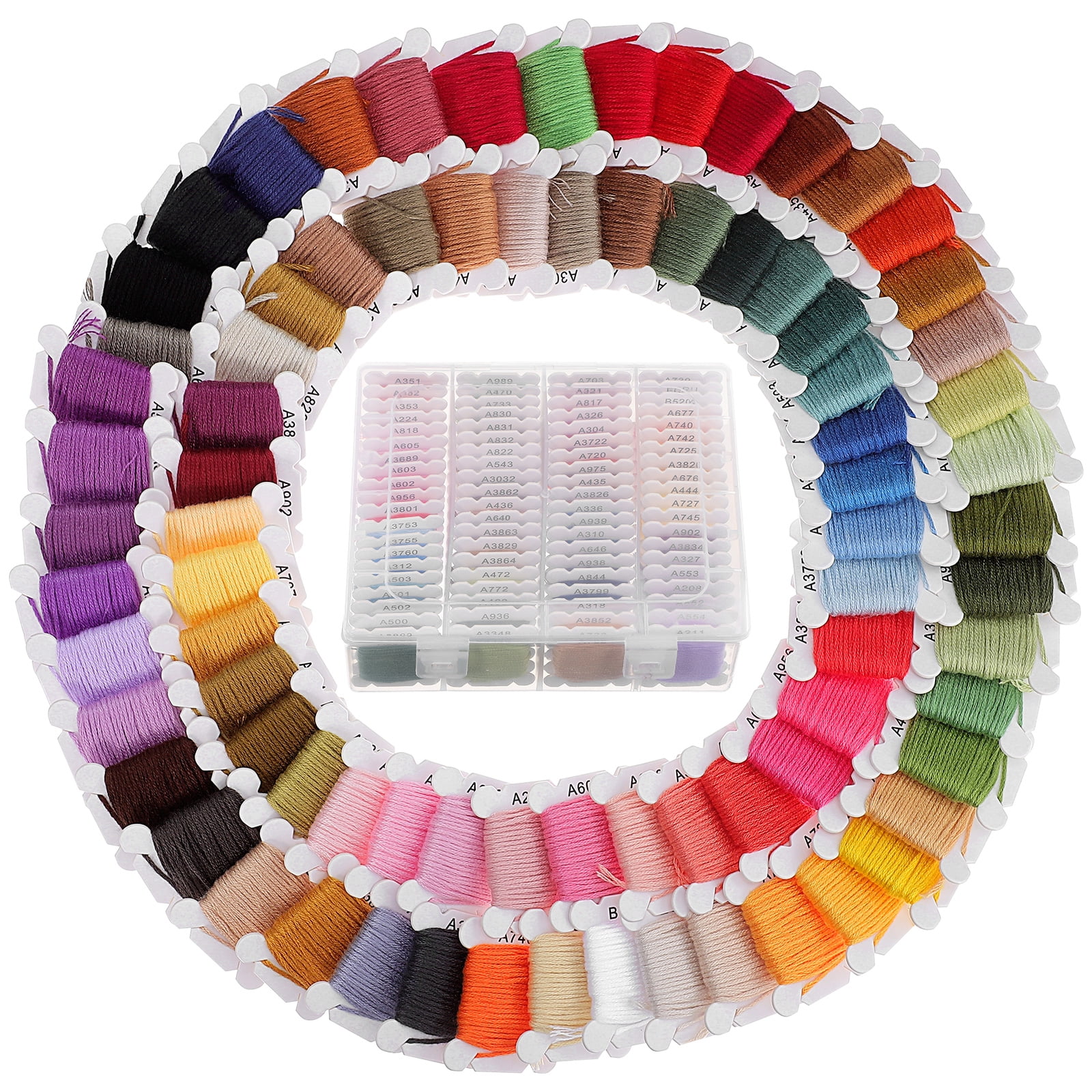POPETPOP Cotton Embroidery Thread Assorted Colors Durable for Machine and Hand Sewing