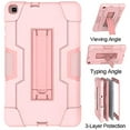 thumbnail image 3 of Funda para Galaxy Tab A 8.0 2019, resistente, resistente, de cuerpo completo, híbrida, a prueba de golpes, con función atril, para Samsung Galaxy Tab A 8.0 2019, modelo SM-T290/SM- T295-6, oro rosa Adepaton CZDZ-ST167-3, 3 of 7