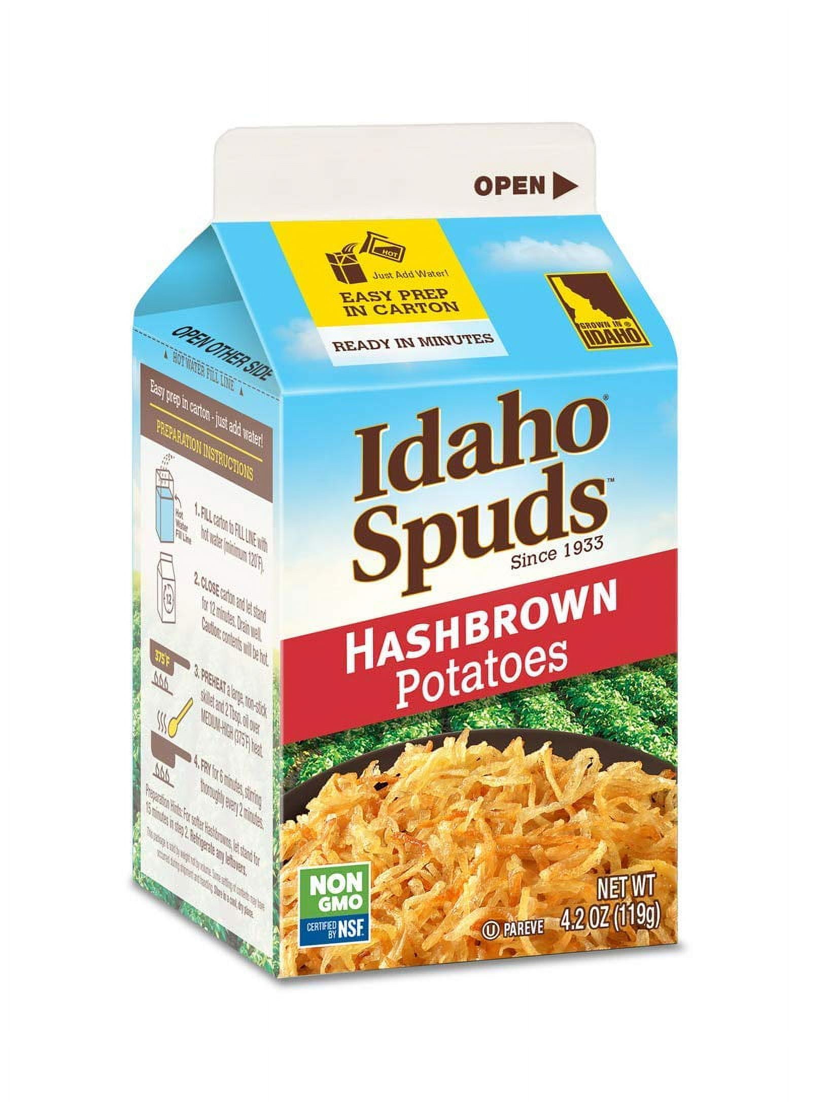 Idaho Spuds Real Potato, Gluten Free, Hashbrowns 4.2oz , Set of 3