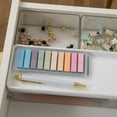 thumbnail image 6 of Martha Stewart Grady Set of 3 Clear Plastic Stackable Storage Boxes with White Plastic Lids, 6 of 10