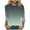Green, variant on wdsxpo Shirts for Womens 3/4 Sleeve Casual Crewneck Shirts Gradient Basic Tees Dressy Tunic Business Work Shirts Fall Fashion Tops