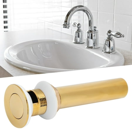 

Basin Drain Stopper AntiClogging Drain Stopper NonOverflow Detachable Gold For Bathroom Kitchen