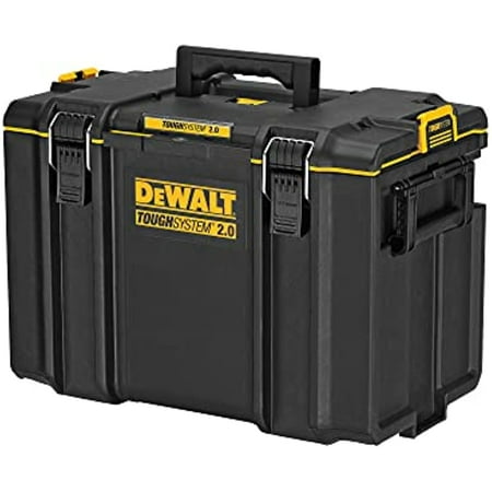 UPC: 0076174833423 | 2018833 TL BOX BK/YW XL 14.75  L DeWalt ToughSystem 14.75 in. Extra Large Tool Box Black/Yellow