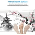 thumbnail image 5 of Japanese Cherry Blossom Gaming Mouse Pad, White Extended Large Mouse Mat Desk Pad, Stitched Edges Mousepad, 3mm Thick Long Non-Slip Rubber Base Mice Pad, 31.5 X 11.8 Inch, 5 of 6