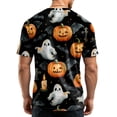 thumbnail image 6 of Mens Halloween Shirts Bat Candy Print Crew Neck Funny Tops Skeleton Graphic Short Sleeve Spooky Scary Costumes S, 6 of 6