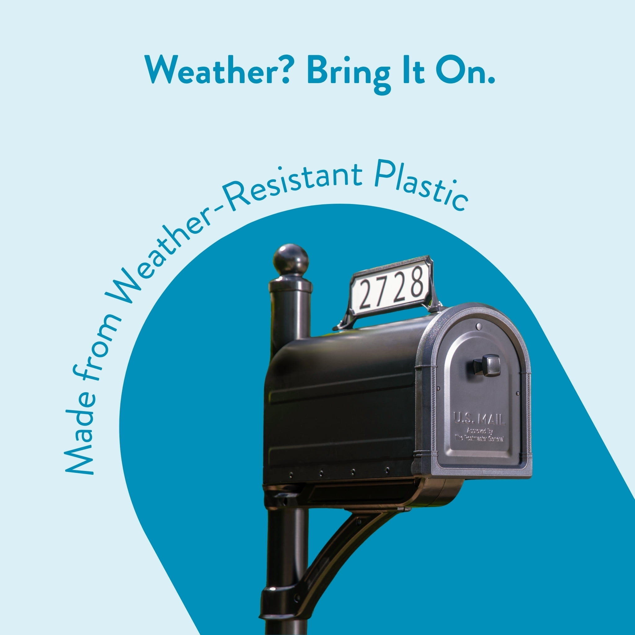 Architectural Mailboxes Manhattan Plastic Black Mailbox Address Plaque Kit