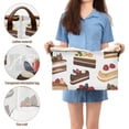 thumbnail image 5 of Yayeee Foldable Storage Basket for Shelves with Handles Waterproof Cloth Bins, White Cakes Pattern, 5 of 7