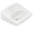 American Standard Lucerne WallMount Bathroom Sink with 4in Faucet Holes in White
