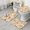 Brown Camo Speckled, variant on Blue Gray Camo Digital Pattern Bathroom Rugs Sets 3 Piece,Toilet Cover Set,Absorbent Non Slip Bathroom Mats Sets with U-Shaped Contour Rug Toilet Rug Set