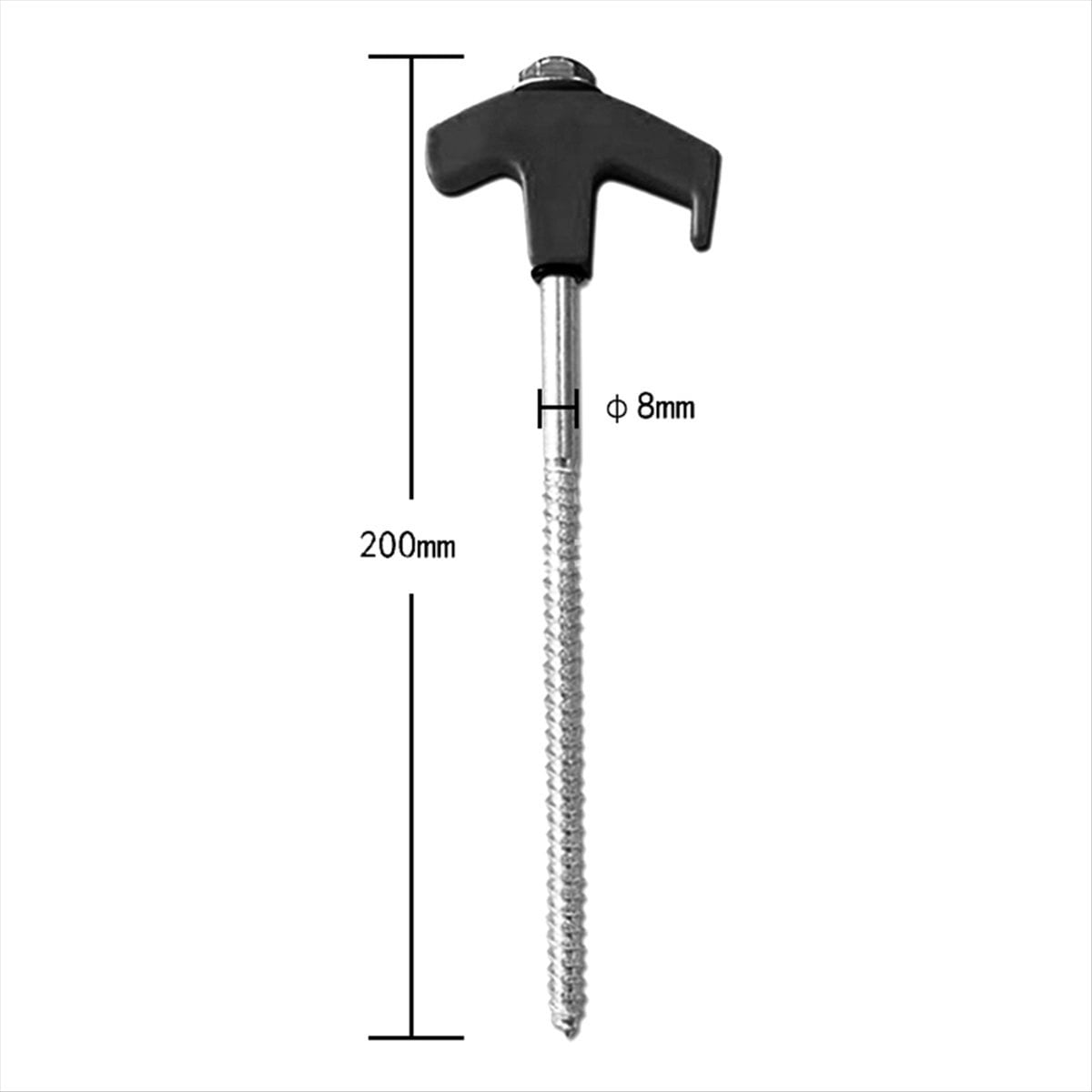 10PCS Screw-in Tent Stakes Ground Anchors M8 Heavy Duty Tent Stakes Tent Pegs Camping Stakes Tent Ground Nail