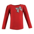 thumbnail image 5 of Hudson Baby Infant and Toddler Girl Long Sleeve T-Shirts, Houndstooth Red, 2 Toddler, 5 of 7