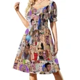 thumbnail image 1 of Alaska Collage Vestido de manga corta vestido de mujer vestido de manga larga Mujer largo, 1 of 6
