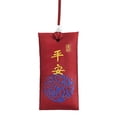 thumbnail image 1 of Buddhist Spiritual Salt Pouch Necklace - Enhance Health & Luck, 3.5x7.5cm, 1 of 1