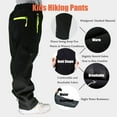 thumbnail image 4 of LANBAOSI Boy Hiking Pants Outdoor Waterproof Warm Fleece Lined Pants for Kid Size 12, 4 of 7