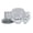Matte Grey, variant on Stoneware Square 16pc Dinnerware Set, Matte
