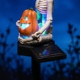 thumbnail image 6 of Tuvgenk Pumpkin, Skeleton solar garden lights outdoor Dusk till Dawn Walkway Light LED Resin Multicolor decorative garden stakes lights, 6 of 7