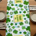 thumbnail image 5 of St. Patrick's Day Table Runner, Spring Lucky Green Shamrock Cloud Blue Washable Cotton Linen Table Runners 60 Inches Long, Dresser Scarf Runner for Coffee/TV Stands/Kitchen/Cabinets 13''x60'', 5 of 9