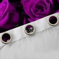 thumbnail image 4 of Manfei Romantic Rose Blackout Curtains Set of 2 (52x84 Each) for Lover, Couple Valentines Day Window Curtains, Black Purple Curtains and Drapes, Curtains Blackout Bedroom Decor, 4 of 6