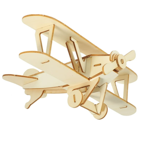 OUNONA 1 Set Toy Airplanes Student Handicrafts Toys Light Brown Assemble Painting Educational
