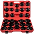 thumbnail image 1 of Juego de enchufes para filtros de aceite VEVOR, 30 unidades, acero negro, con llave para 3 atascos, 1 of 6