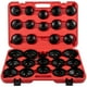thumbnail image 1 of Juego de enchufes para filtros de aceite VEVOR, 30 unidades, acero negro, con llave para 3 atascos, 1 of 6