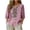 Pink#06, variant on Linen Tops for Women Summer V Neck Floral Embroidered 3/4 Sleeve Bohos Cotton Linen T Shirts Women's Casual Solid Lightweight Comfy Short Sleeve Shirt