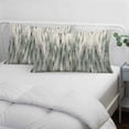 thumbnail image 3 of Sage Green Vintage Pillow Covers, Linen Long Throw Pillow Case, Stripes Painting Retro Abstract Art Holiday Pillow Protector Decorative Cushion Cover for Living Room/Bedroom 24" x 36", 3 of 8