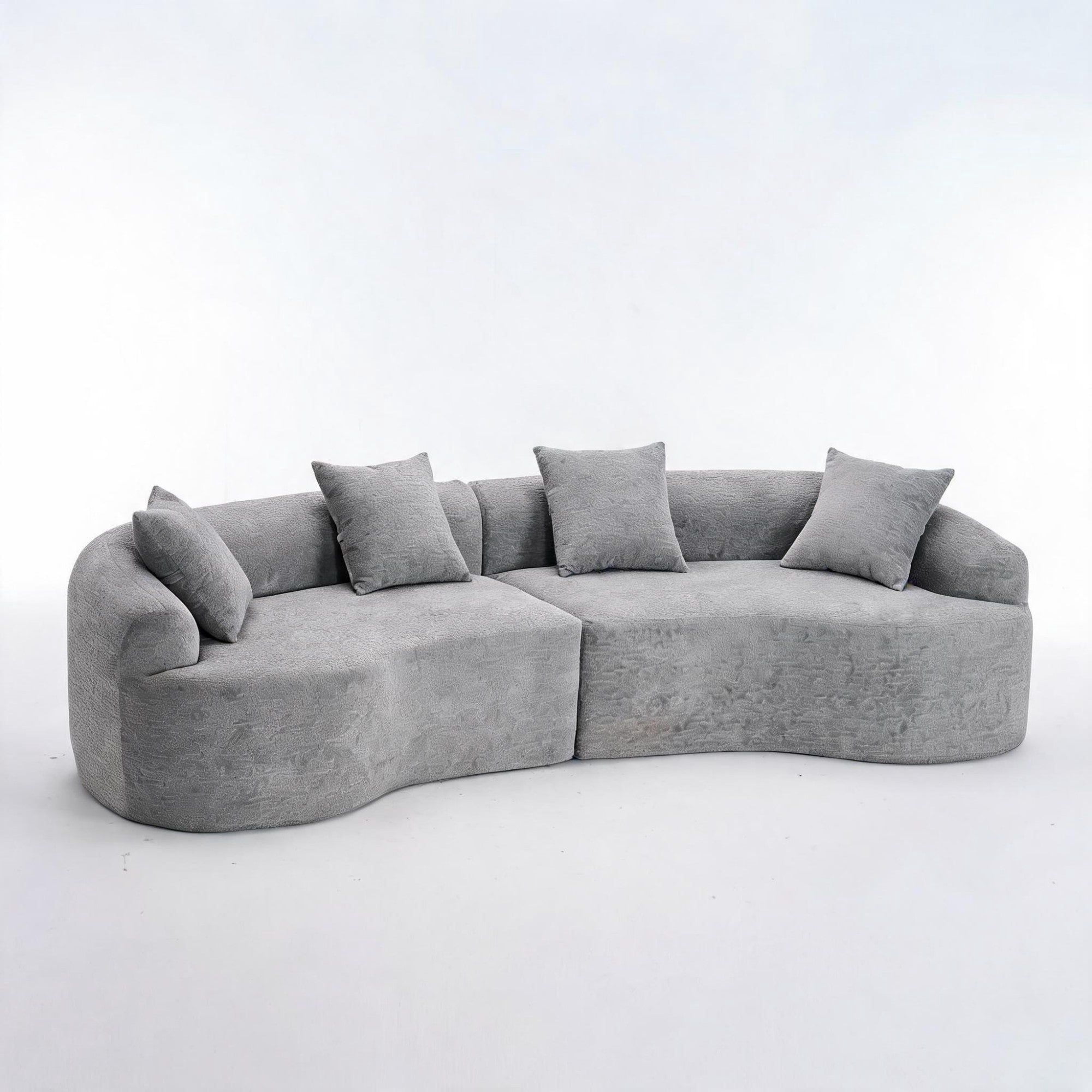 Sailvan 110" Boneless Modular Sectional, Chenille Sleeper Couch for Living Room Apartment