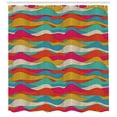 thumbnail image 3 of Ambesonne Abstract Shower Curtain, Retro Colorful Wave Design, 69"Wx75"L, Multicolor, 3 of 3