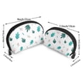 thumbnail image 2 of YFYANG 2 Piece Women's Portable Makeup Bags, Green Leaves Berries Pattern Clutch Travel Toilet Bags Cosmetic Organizer, 2 of 7