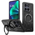 thumbnail image 1 of wonima11 Magnetic Case for Motorola Moto Edge 60 Fusion/Moto Edge 60,Military Grade Protection Heavy Duty with Rotating Ring Kickstand Case for Moto Edge 60S / Edge 60 Pro.Shell Black, 1 of 1