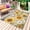 Light Brown Yellow, variant on Farmhouse Sunflowers Outdoor Rug 3x5 Ft - Reversible Patio Rug Outdoor Camping Rugs, Rustic Barn Doors Flowers Butterfly Wooden Indoor Outdoor Area Rugs, Non-Slip Outdoor Carpet Runner for Deck/Porch