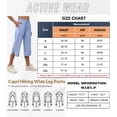 thumbnail image 4 of Xidunhg Women's Capri Pants Wide Leg Plus Size Lightweight Quick Dry Casual Summer Sweatpants Hiking Walking Blue 3XL, 4 of 13