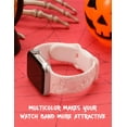 thumbnail image 3 of Wearlizer Halloween Skull Engraved Silicone Band Compatible with Apple Watch Band 38mm/40mm/41mm Women Men for iWatch Series 8/7/6/5/4/3/2/1/SE, 3 of 6