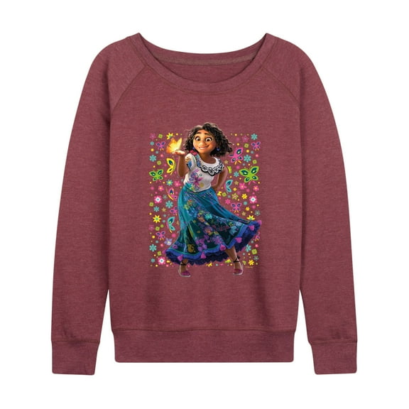 Disney's Encanto - Mirabel Butterflies - Women's Lightweight French Terry Long Sleeve Shirt