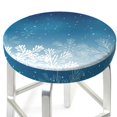 thumbnail image 3 of Fotbe Christmas Snowflakes Stool Covers Round,Waterproof Round Bar Stool Covers Bar Chair Covers Washable Stool Cushion Slipcover for 12-14 Inch Chair-13 inch, 3 of 7