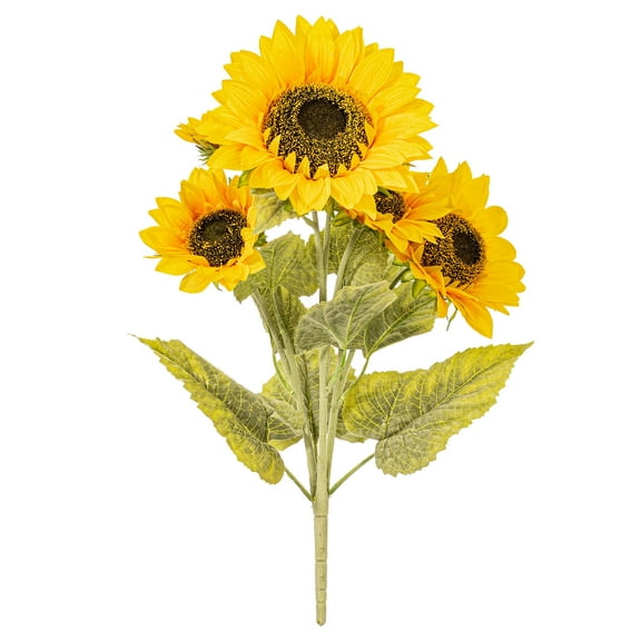 Vickerman 25" Artificial Yellow Sunflower Bush.