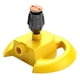 thumbnail image 2 of Aspersores de jardín Inserción en tierra Aspersor automático giratorio de 360°, ABS plástico amarillo, ajustable 90°-180°-360°, 8,3x7,9 pulgadas, rosca de 1/2", 1 paquete, 2 of 6