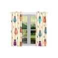 thumbnail image 4 of CADecor Owl Pattern Print Window Treatment Panel Curtains Window Curtain Kitchen Curtain,Two Piece 26x39 Inches, 4 of 4