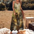 thumbnail image 2 of Colorful Elephant Flower Fine Art Sleeveless Dress Summer Dress Woman 2025, 2 of 7
