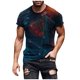 thumbnail image 1 of European And American Round Neck Casual Ethnic Style Retro Printed Short Sleeve T-shirt Top 3XL, 1 of 5