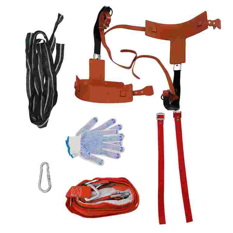 IMeshbean Adjustable Tree Climbing Spurs With Steel Gaffs & Climbing Gear (220 Lbs)