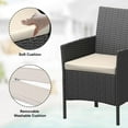 thumbnail image 3 of 3 Pieces Patio Furniture Set, Outdoor Furniture with Soft Cushions and Coffee Table, All-Weather Rattan Outdoor Patio Set with Seats, 3 of 8