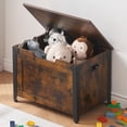 thumbnail image 4 of GloryStar Entryway Storage Chest, 23.6 Inch Wooden Trunk Bench in Farmhouse Style with Safety Hinge, 4 of 9