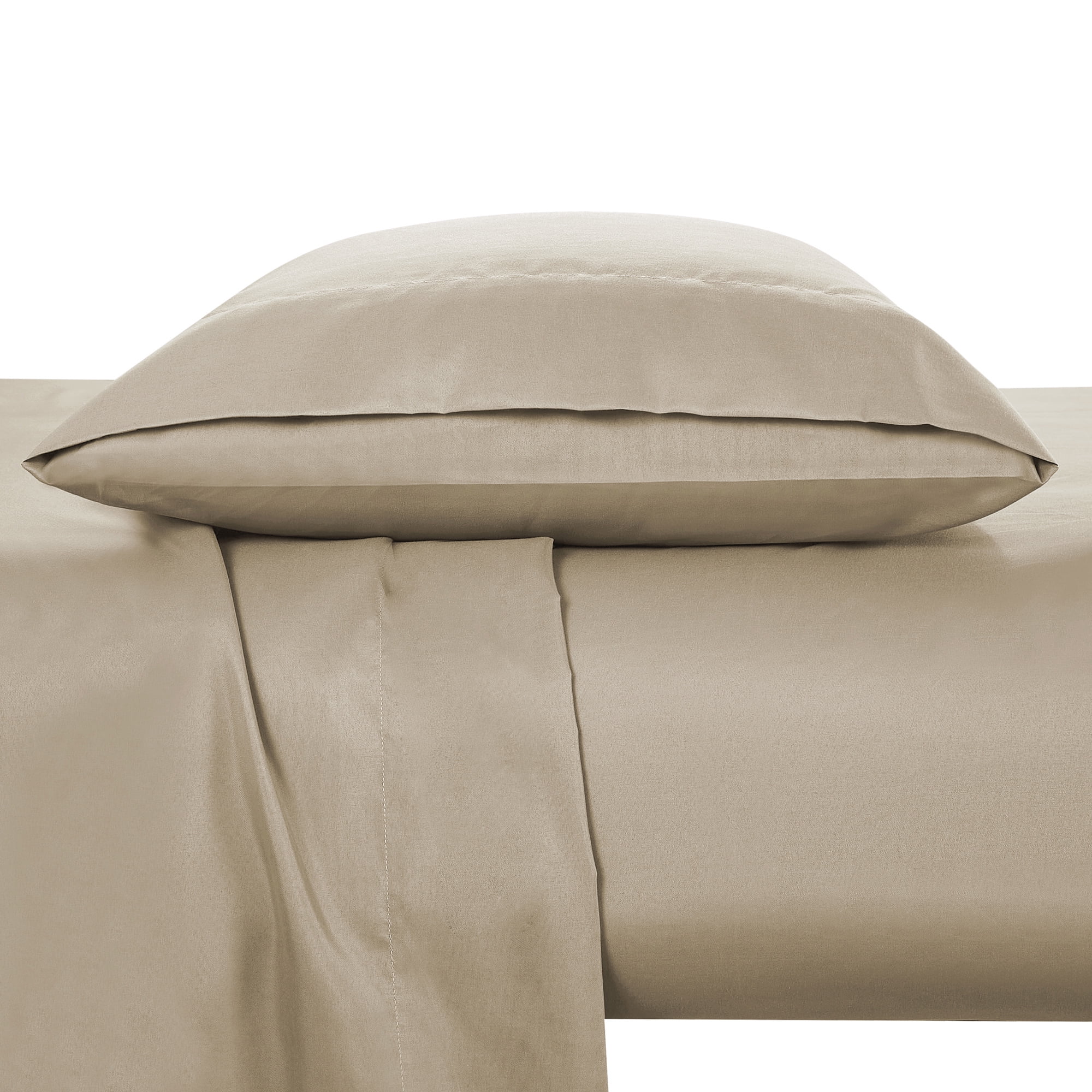 4-Piece Microfiber Bed Sheet Set,Soft Wrinkle‑Resistant Bedding,QUEEN,Taupe