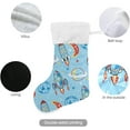 thumbnail image 3 of Coolnut 17.7 Inch Christmas Stockings, 1 PCS Cartoon Space Pattern Presonalized Large Stocking Sock for Family Holiday Xmas Party Decorations, 3 of 7