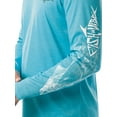 thumbnail image 6 of Fish N Vibe Men's Long Sleeve Performance Fishing Graphic Tee, Aqua Cationic Triple Slam, L, 6 of 9